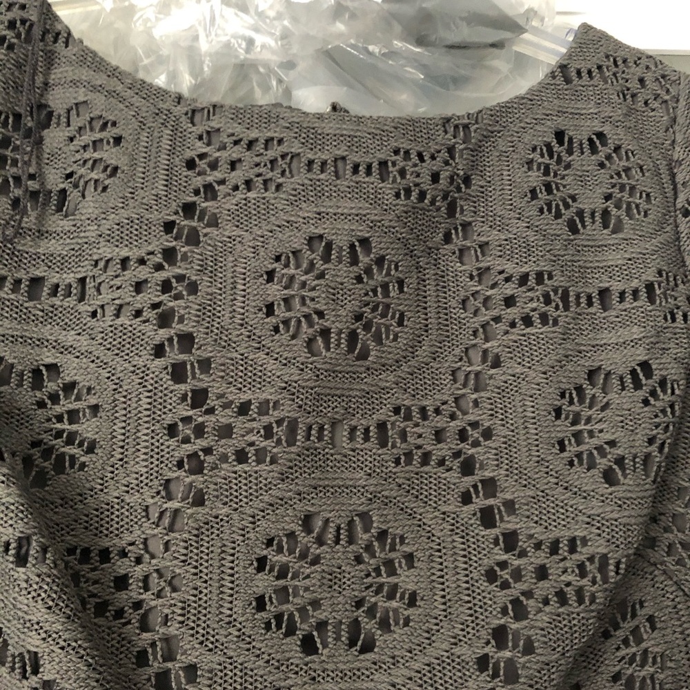Adrianna papell grey lace dress size 12 nwot - Picture 3 of 7